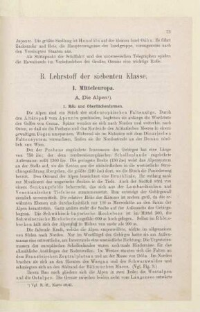 B. Lehrstoff der siebenten Klasse