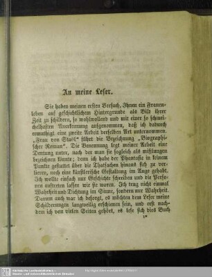 An meine Leser