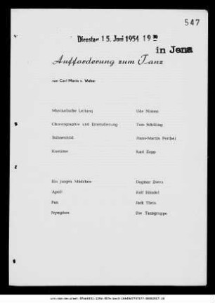 Aufforderung zum Tanz
