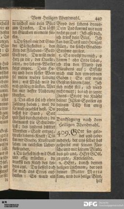 Danksagung nach dem Heiligen Abendmahl.