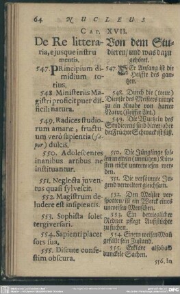 Cap. XVII. De Re litteraria, eiusque instrumentis