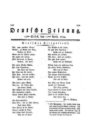 Deutsches Kriegslied