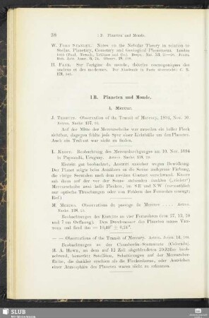 1 B. Planeten und Trabanten