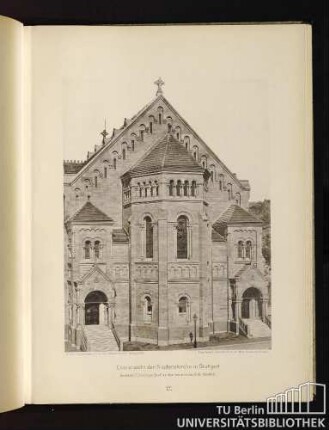 77. Choransicht der Friedenskirche in Stuttgart. Architekt: C. Dollinger, Prof. an der techn. Hochschule daselbst.