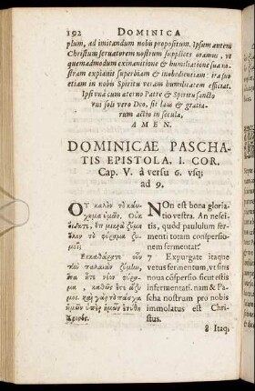 Dominicæ Paschatis.