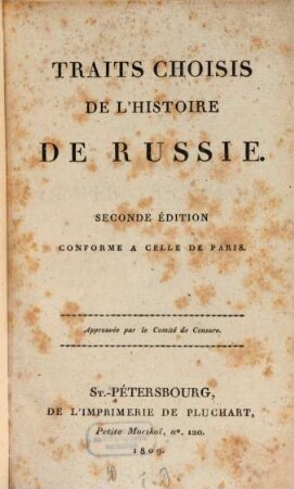Traits choisis de l'histoire de Russie