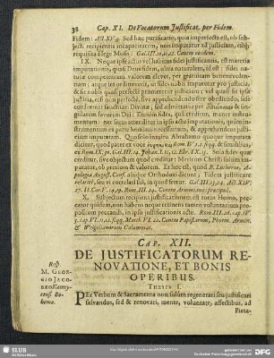 Cap. XII. De Iustificatorum Renovatione, Et Bonis Operibus