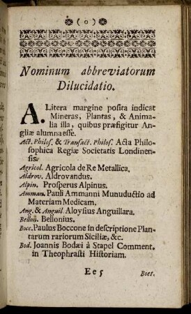 Nominum abbreviatorum Dilucidatio.