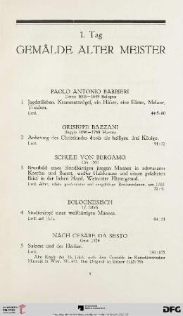 1. Tag (Nr. 1-191)