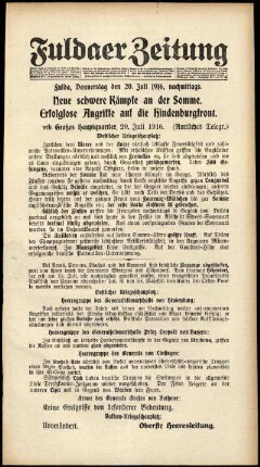 Ausgabe vom Donnerstag, den 20. Juli 1916.