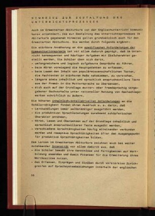 Hinweise zur Gestaltung des Unterrchtsprozesses