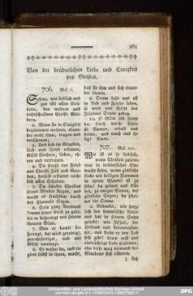 Von der brüderlichen Liebe und Einigkeit des Geistes.