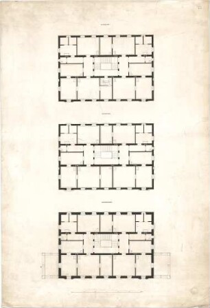 Neureuther, Gottfried von; München; Wohnhaus Michael Reiffenstuel - Grundrisse