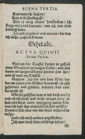 Actus Quinti ...