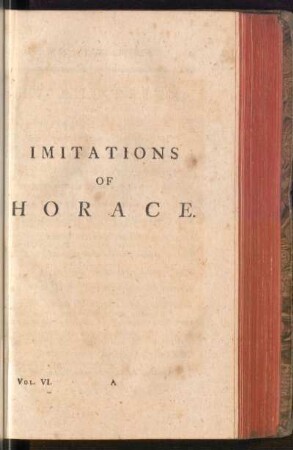 Imitations Of Horace