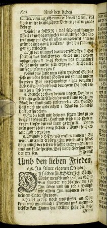 Umb den lieben Frieden.