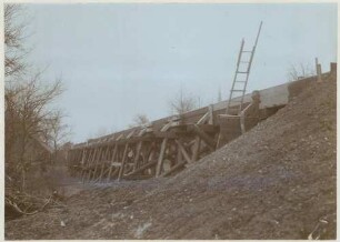 Foto einer Brücke beim Bahnbau Obermichelbach - Waldighofen