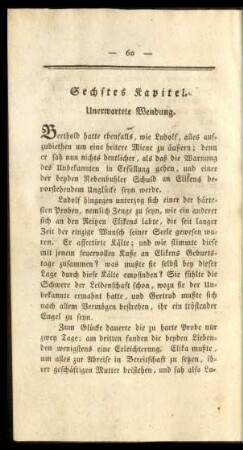Sechstes Kapitel. Unerwartete Wendung.