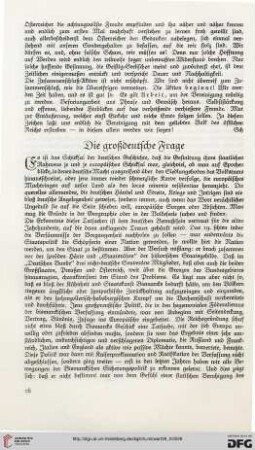 Die großdeutsche Frage