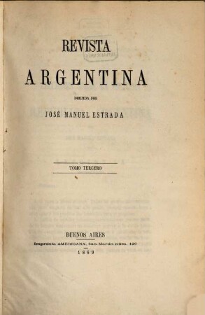 Revista argentina. 3. 1869