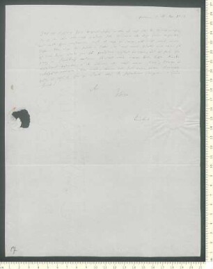 Brief von Friedrich Rückert an Adelbert von Chamisso