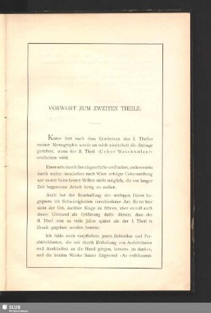 Vorwort zum zweiten Theile
