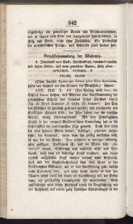 Gemäldesammlung der Akademie.