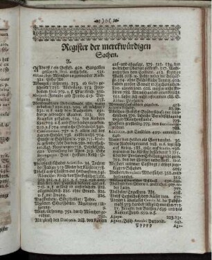Register der merckwürdigen Sachen