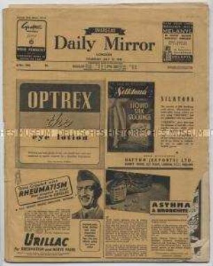 Sammelausgabe von sechs Nummern der britischen Tageszeitung "Daily Mirror"