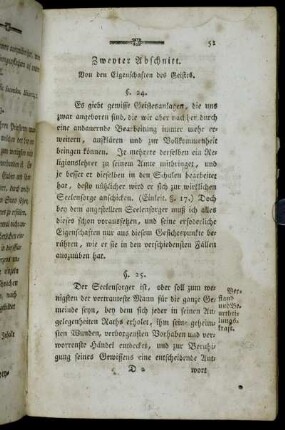 Zweyter Abschnitt. Von den Eigenschaften des Geistes.