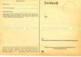 Feldpostkarten-Vordruck