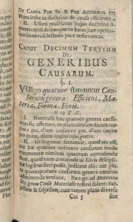 Caput Decimum Tertium De Generibus Causarum.