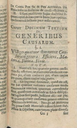 Caput Decimum Tertium De Generibus Causarum.
