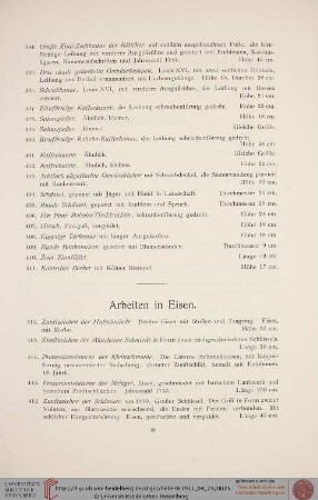Arbeiten in Eisen (Nr. 412-443)