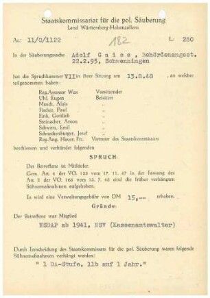Gaiss, Adolf