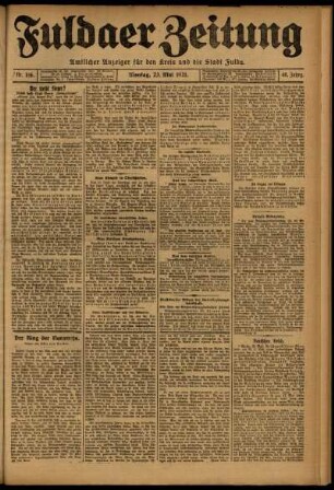 Ausgabe vom Montag, den 23. Mai 1921.