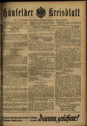 Ausgabe vom Dienstag, den 26. März 1918.