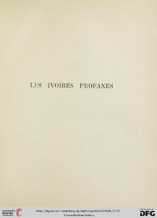 Les ivoires profanes