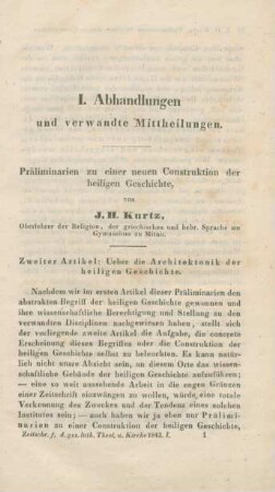 Abhandlungen und verwandte Mittheilungen
