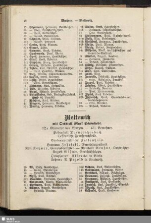 Meltewitz : Meltewitz mit Ortsteil Mark Schönstedt