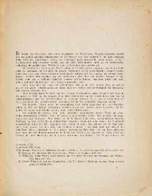 Ueber das Abhängigkeitsverhältnis Wirnt's von Gravenberg von Hartmann von Aue und Wolfram von Eschenbach