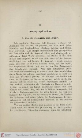 1. Mystik, Religion und Kunst