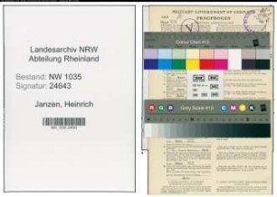 Entnazifizierung Heinrich Janzen , geb. 24.05.1922 (Kaufmann)