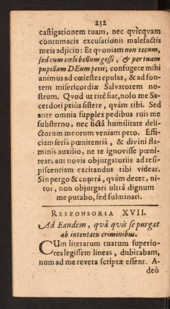 Responsoria XVII.