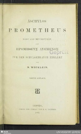 Aeschylos Prometheus