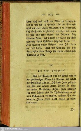 30. Die neue Prophetin