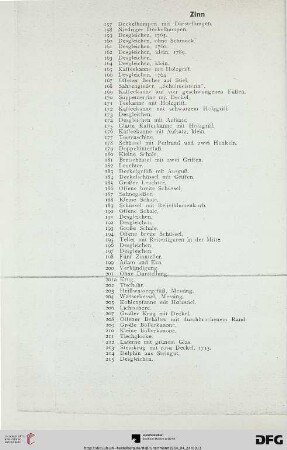 Zinn (Nr. 157-215)