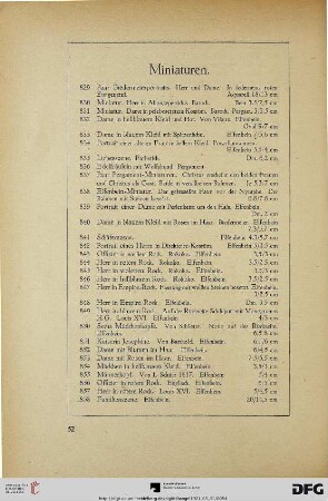 Miniaturen (Nr. 829-893)