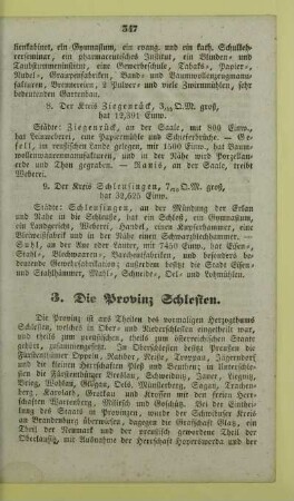 3. Die Provinz Schlesien