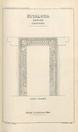 Plate XXXV. Nitalowa. Shrine carvings. Door frame
